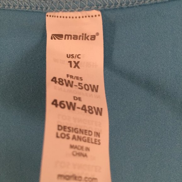 Marika Tek S/S Performance Tee Sz 1X Lt Blue - Picture 5 of 7